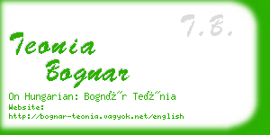 teonia bognar business card